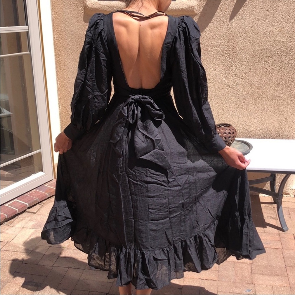 Sabina Musayev Daphna Black Midi Dress XS - Picture 7 of 11